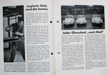 Preview: BV Aral "Mitteilungen" 1962 fünf Tankstellen-Einlegebrochuren (2317)